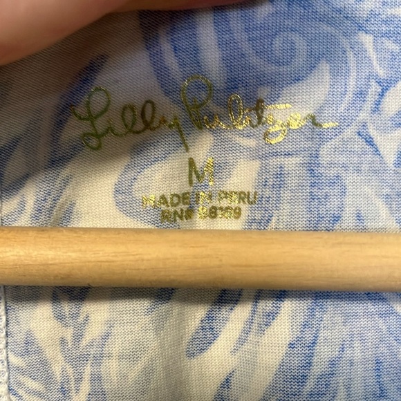 Lilly Pulitzer Blue and White Patterned Dress - Picture 3 of 5